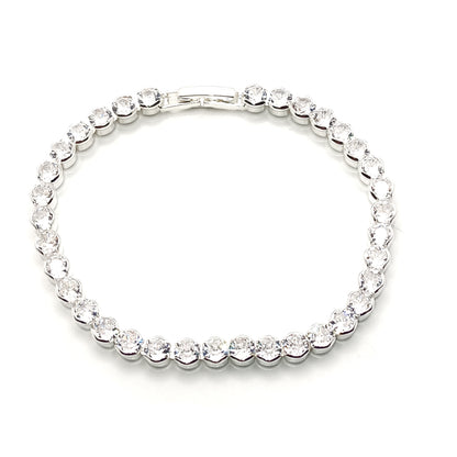 Diamante Tennis Style Clasp Bracelet