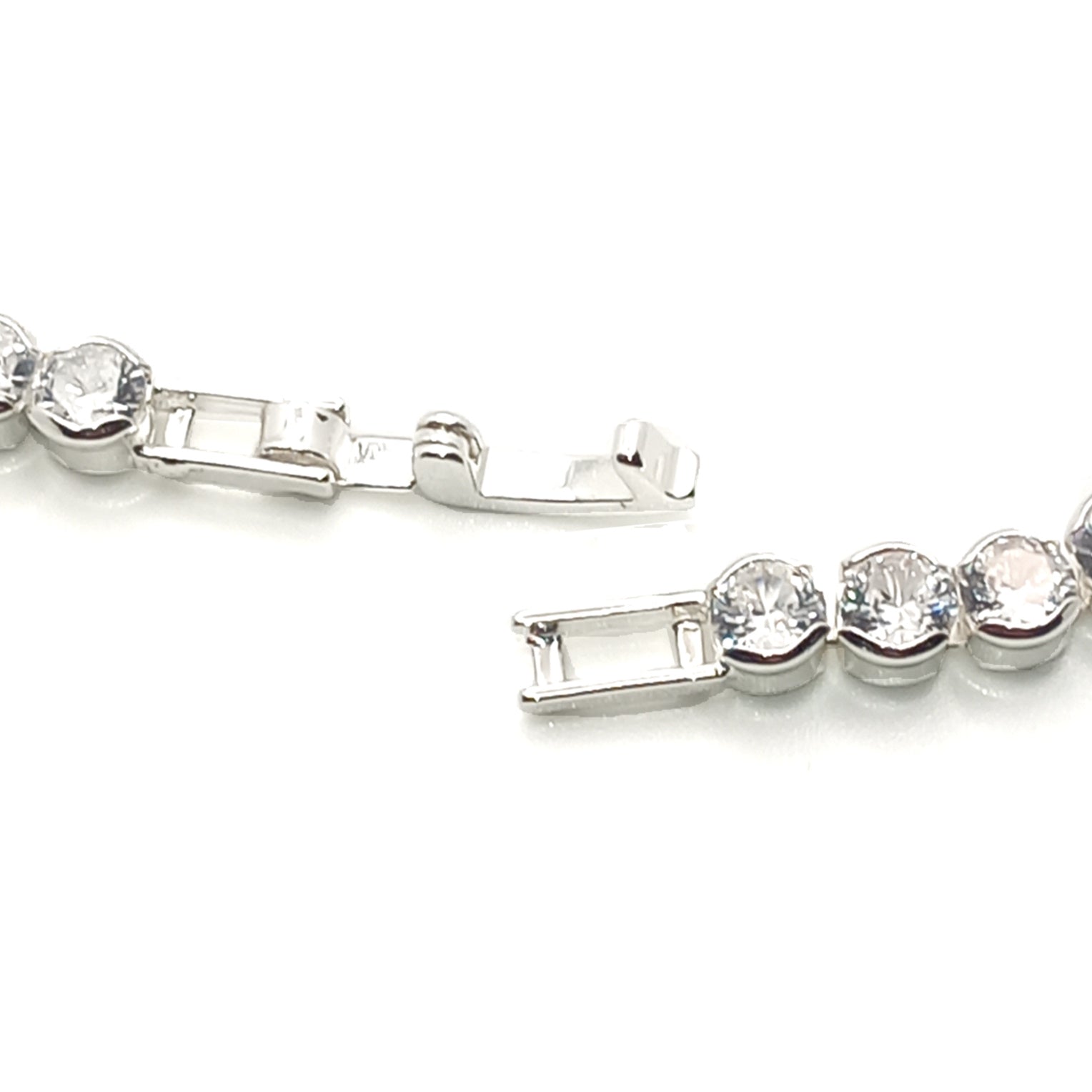 Diamante Tennis Style Clasp Bracelet