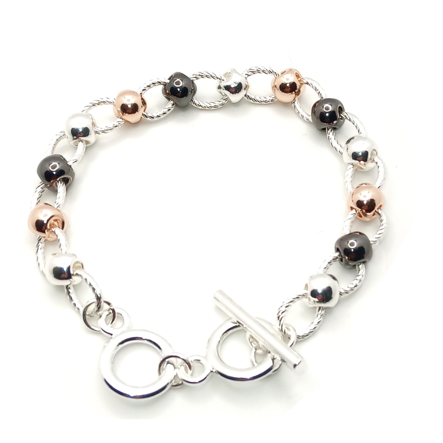 Twist Link T-Bar Short Bracelet
