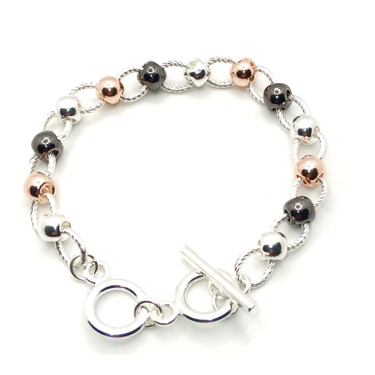 Twist Link T-Bar Short Bracelet