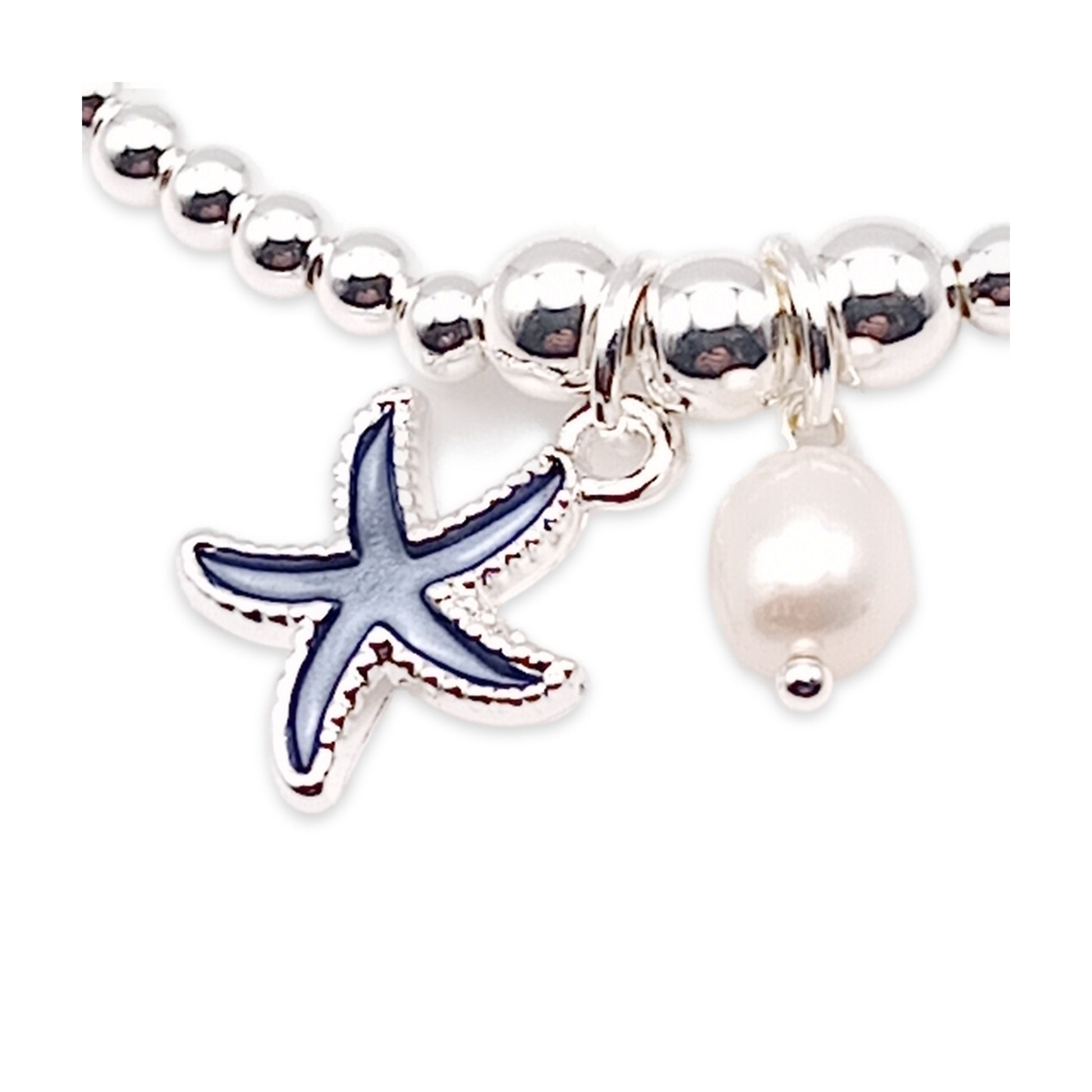 Starfish and Pearl Bead Bracelet