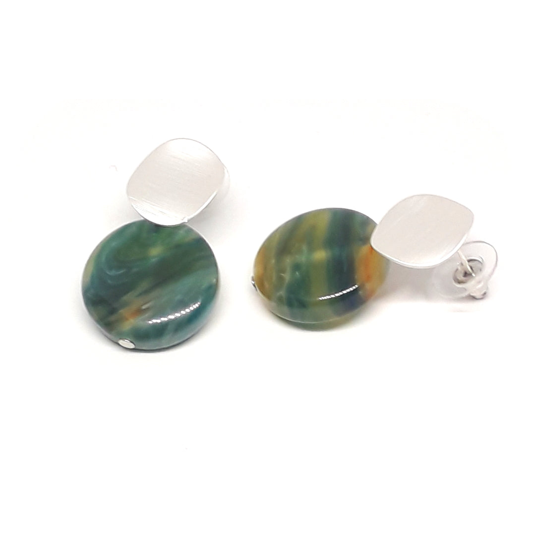 Button earrings