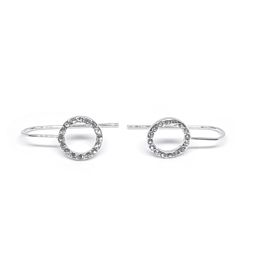 Geometric Diamante Hook Earrings
