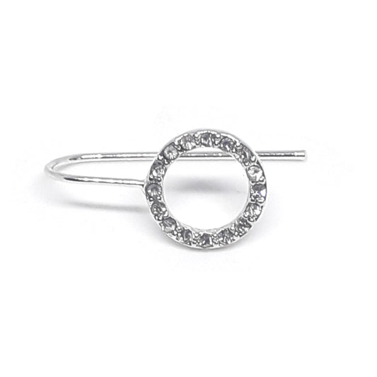 Geometric Diamante Hook Earrings