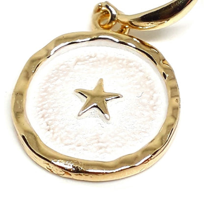 Embossed Star Hook Earrings