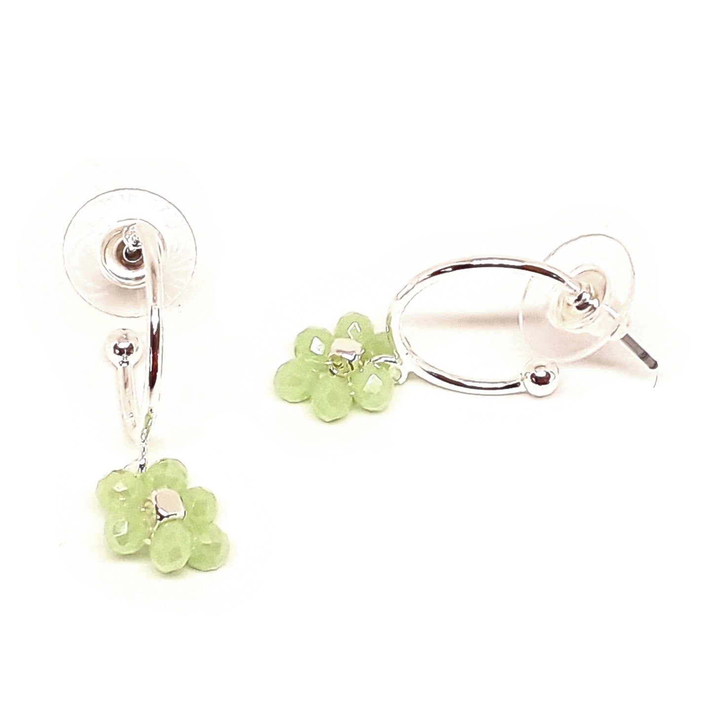 Glass Bead Flower Earrings