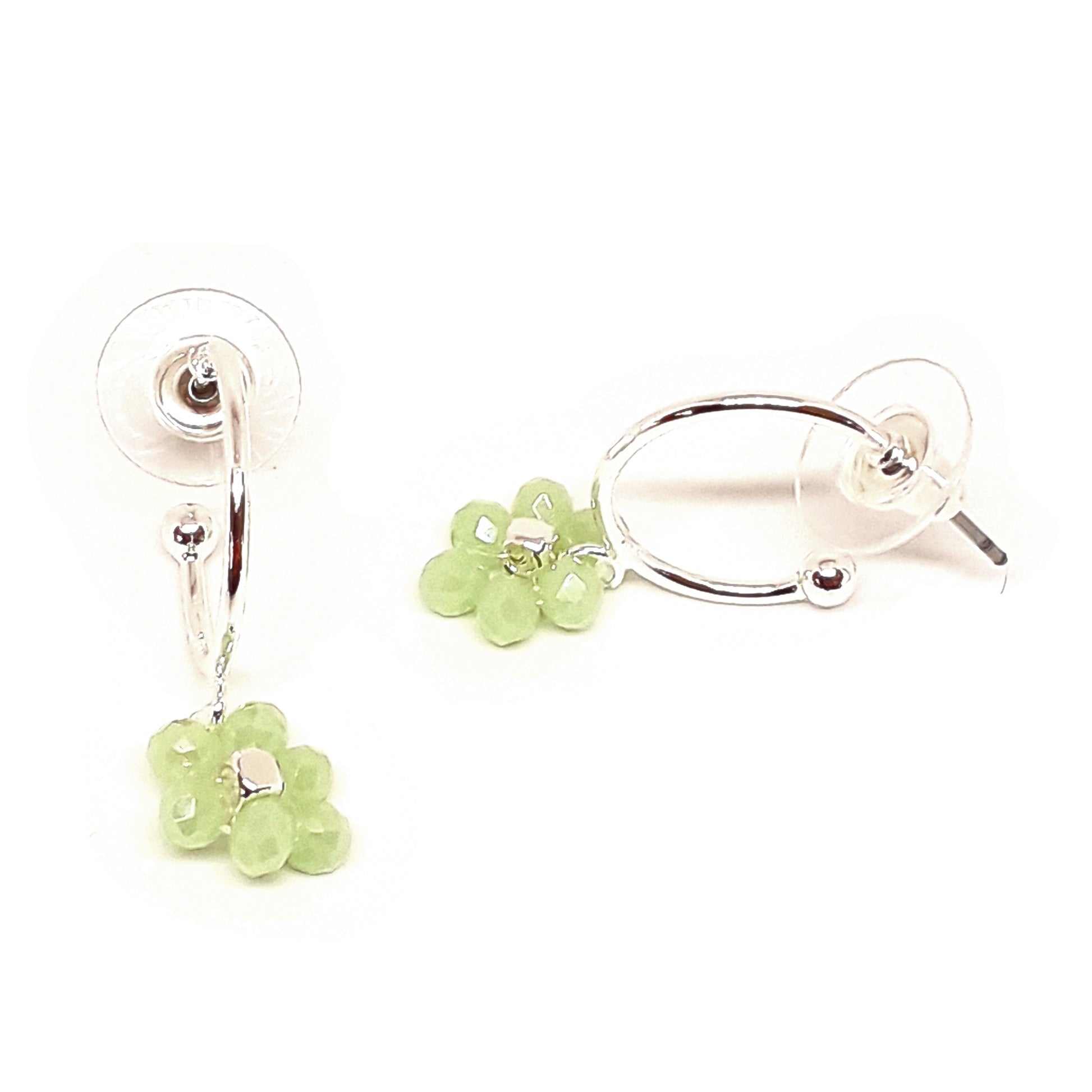 Glass Bead Flower Earrings