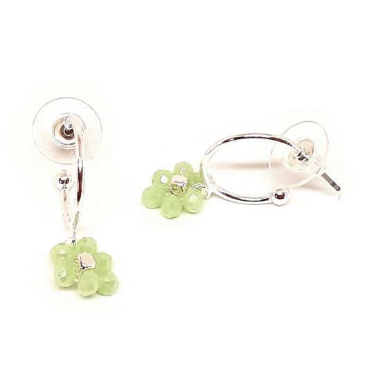 Glass Bead Flower Earrings