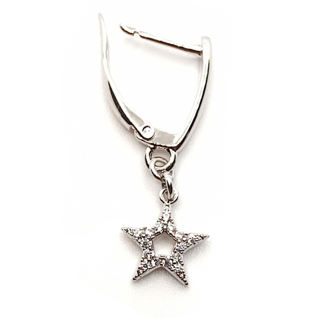 Diamante Star Hoop Earrings