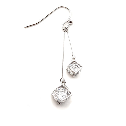 Square Crystal Drop Earrings