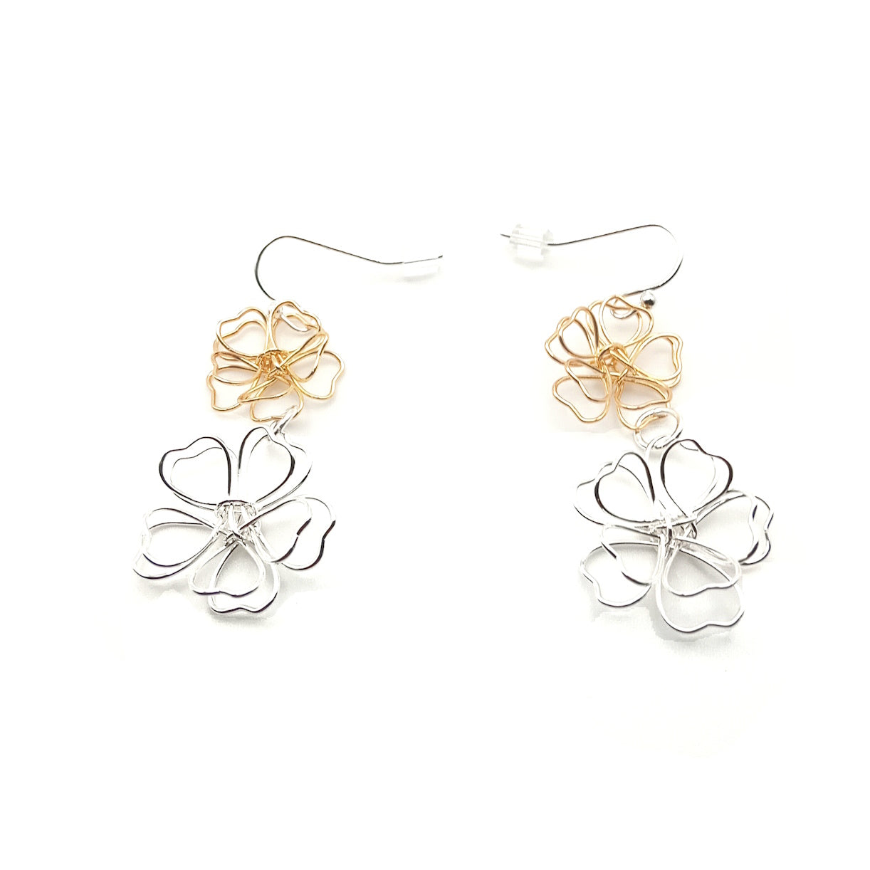 Wire Flower Earrings