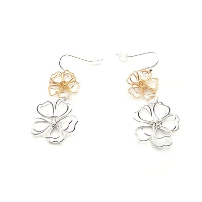 Wire Flower Earrings