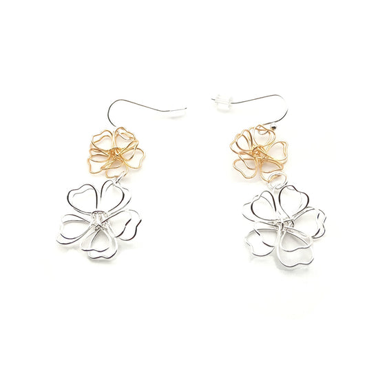 Wire Flower Earrings