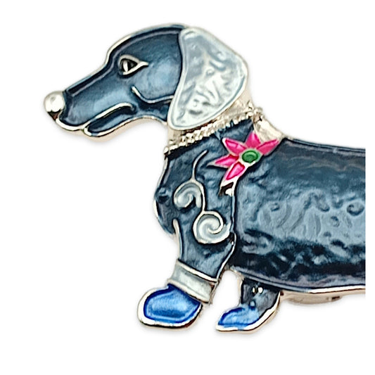 Dachshund Magentic Brooch