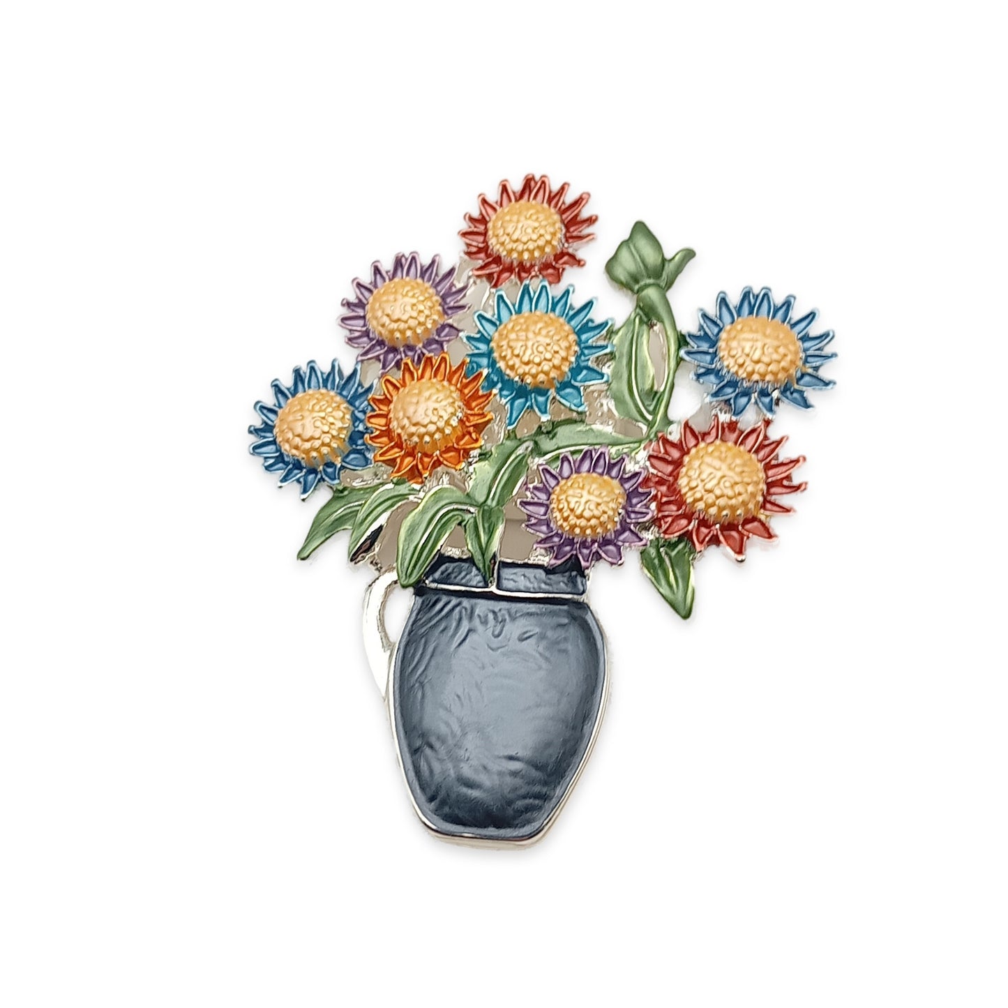 Flower Vase Magnetic Brooch