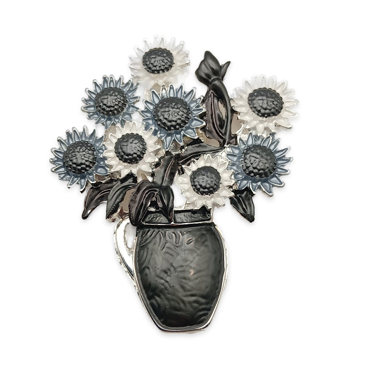 Flower Vase Magnetic Brooch