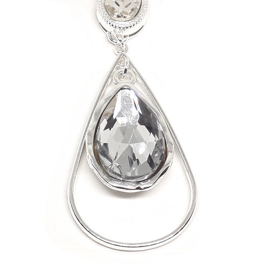 Clear Crystal Pendant long necklace