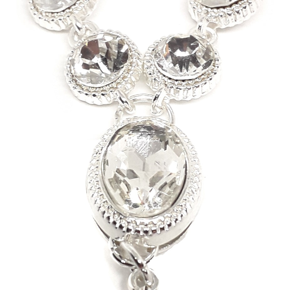 Clear Crystal Pendant long necklace