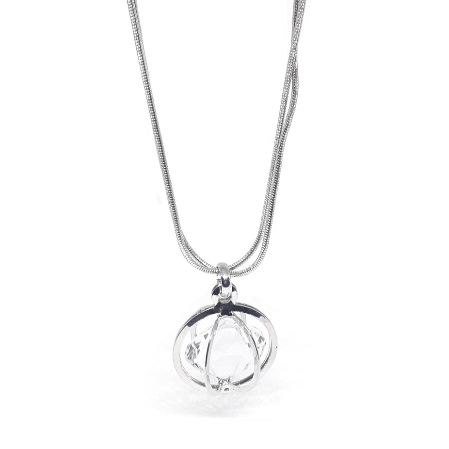 Geometric Diamante Short Necklace