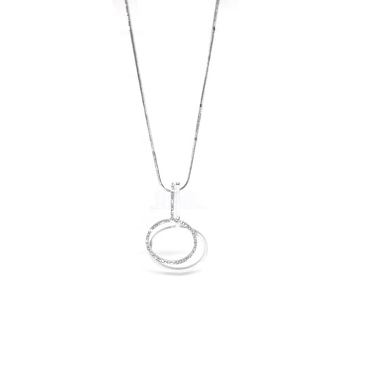 Double Hoop Diamante Necklace