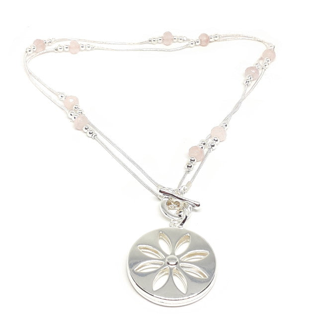 Floral Pendant Long/Short Necklace