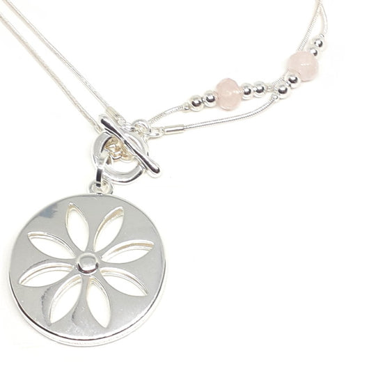 Floral Pendant Long/Short Necklace