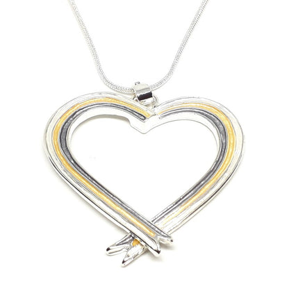 Hand Painted Heart Pendant Necklace
