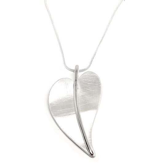 Heart Shaped Leaf Long Necklace 