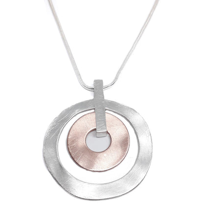 Double Circle Long Necklace