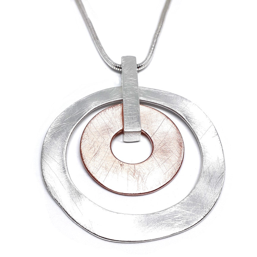 Double Circle Long Necklace