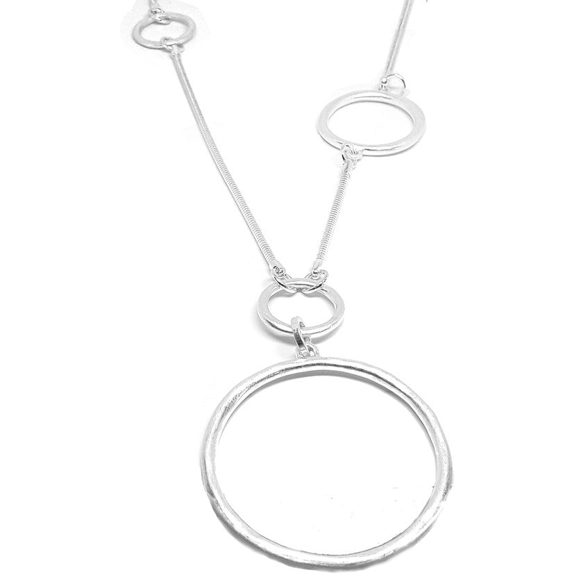 Open Circle Long Necklace