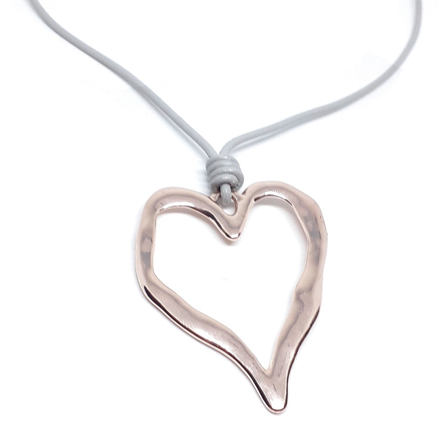 Chunky Heart Pendant Necklace