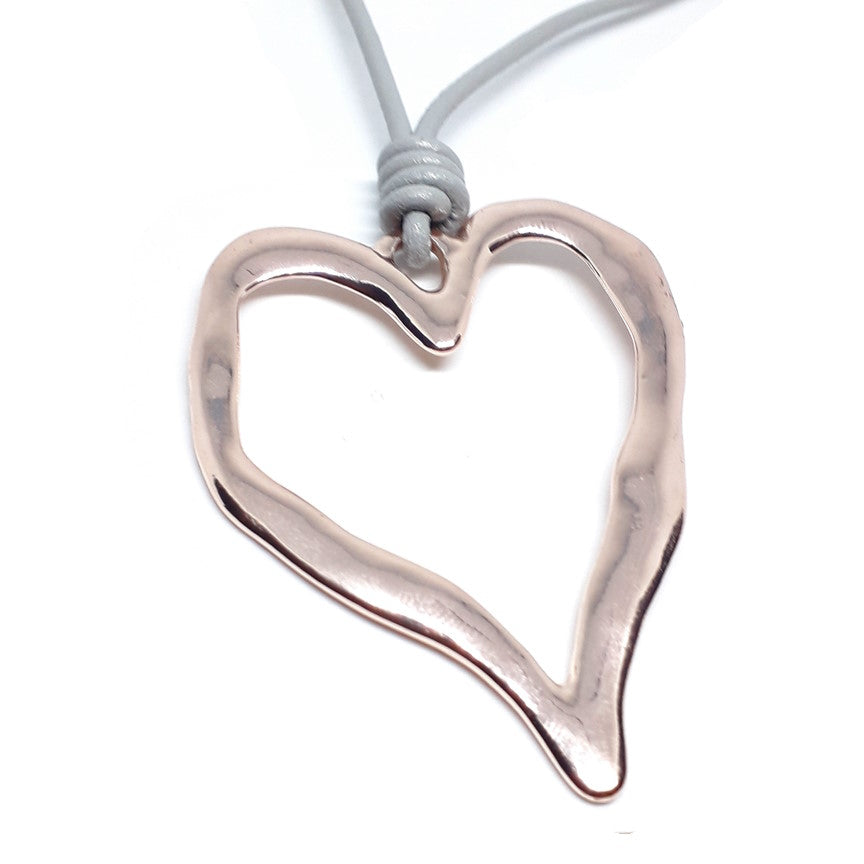 Chunky Heart Pendant Necklace