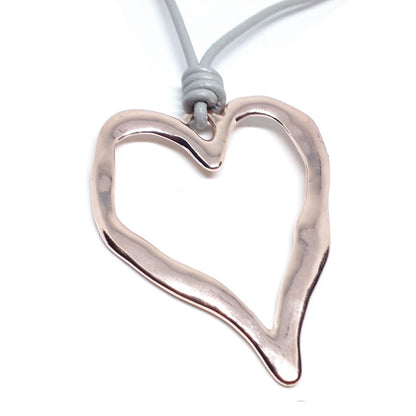 Chunky Heart Pendant Necklace