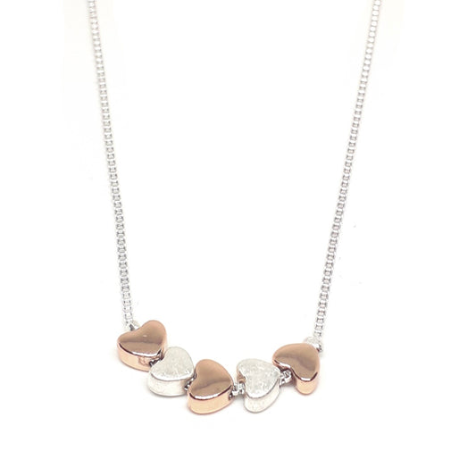 Flat Heart Short Necklace