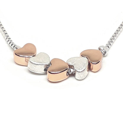 Flat Heart Short Necklace