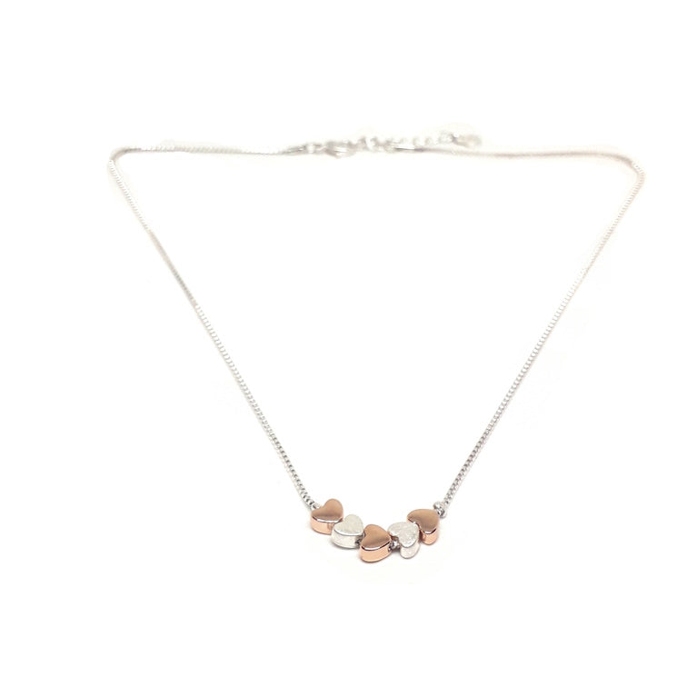 Flat Heart Short Necklace
