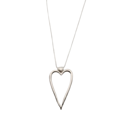 Outline Heart Long Necklace