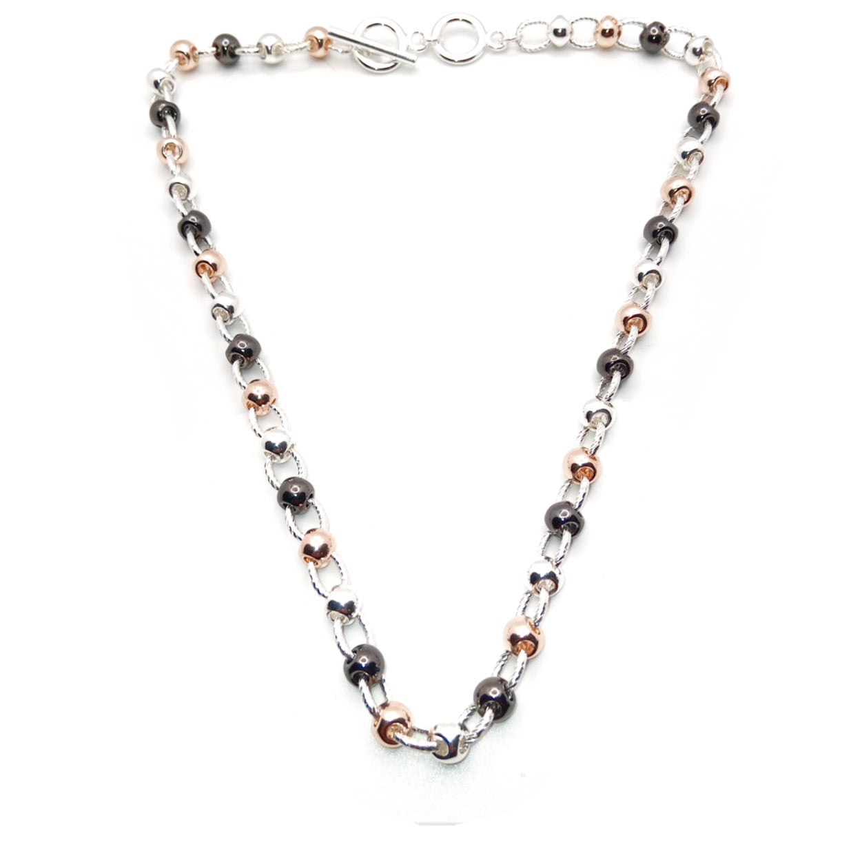 Twist Link T-Bar Short Necklace