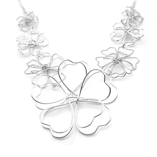 Wire Flower Necklace