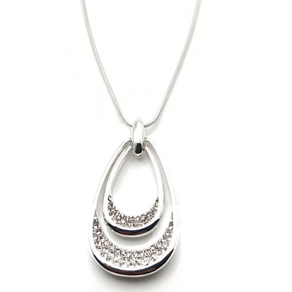 Diamante Teardrop Short Necklace