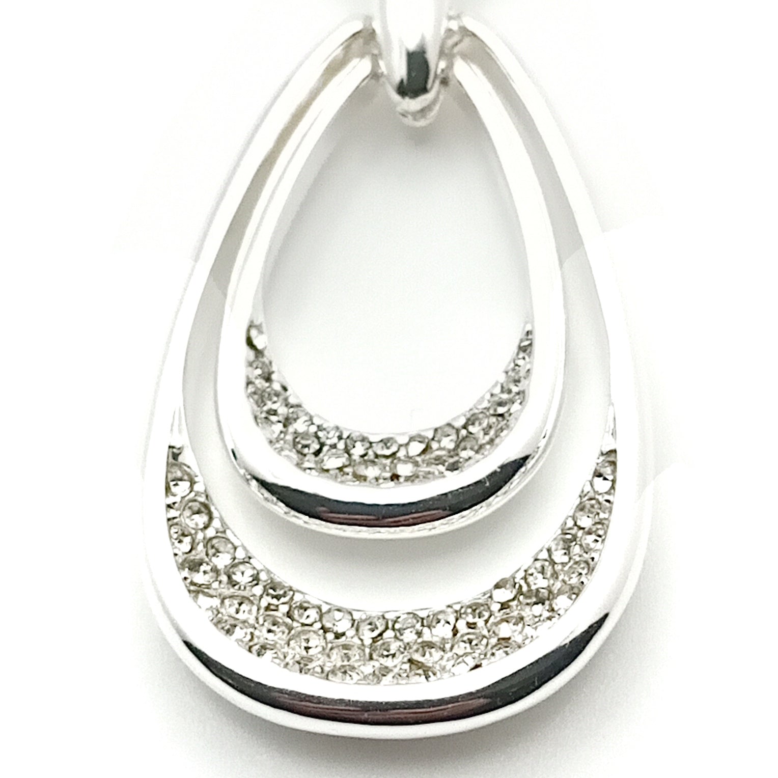 Diamante Teardrop Short Necklace