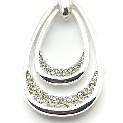 Diamante Teardrop Short Necklace