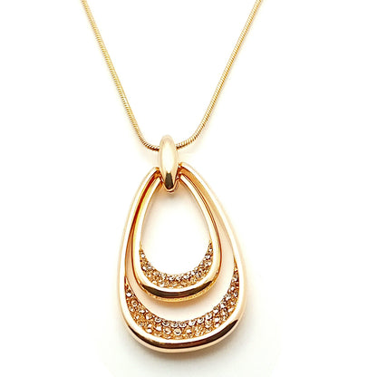 Diamante Teardrop Short Necklace