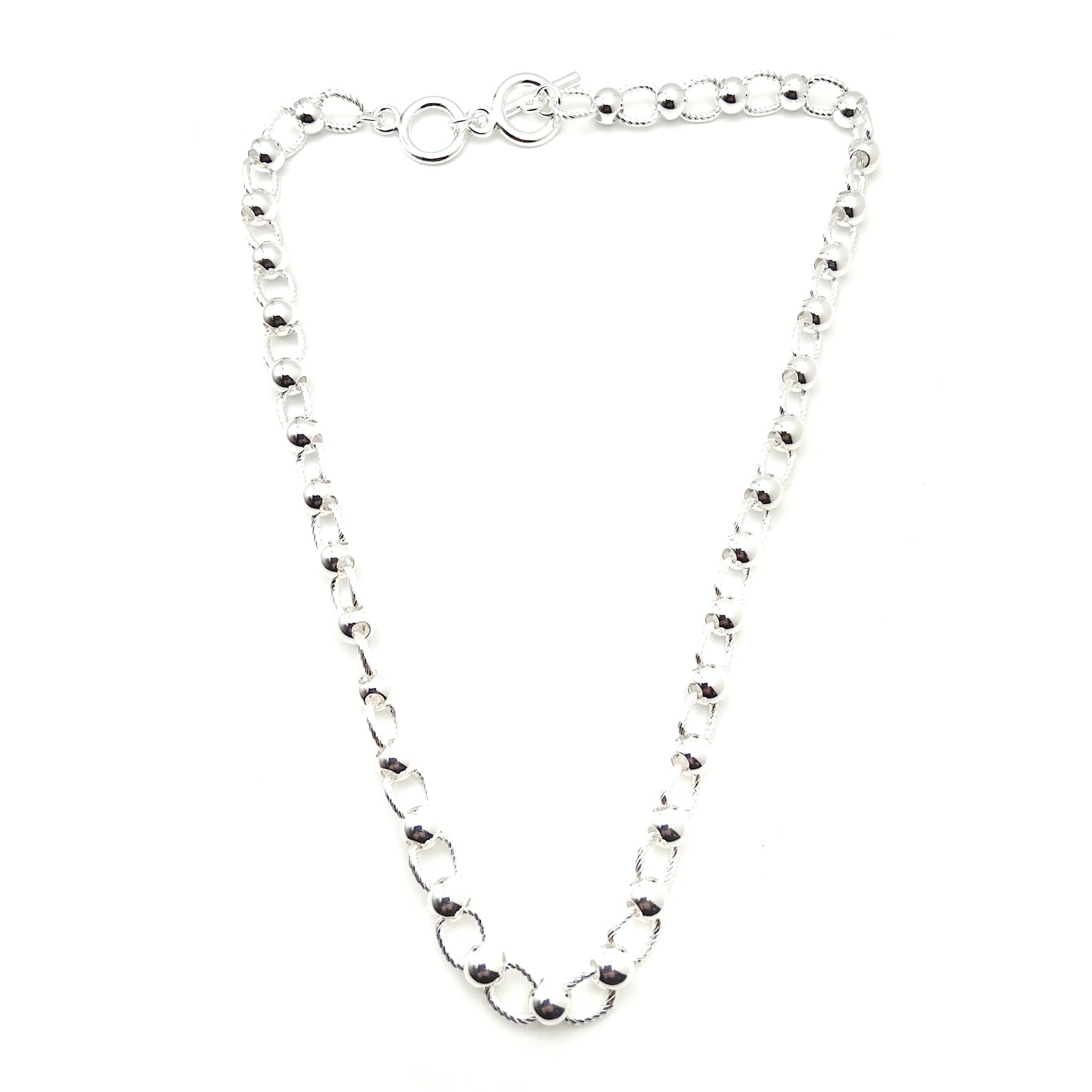 Twist Link T-Bar Short Necklace