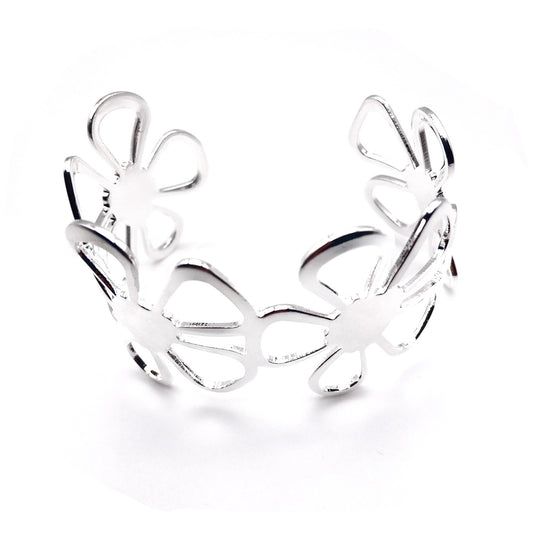 Flower Cuff Bangle