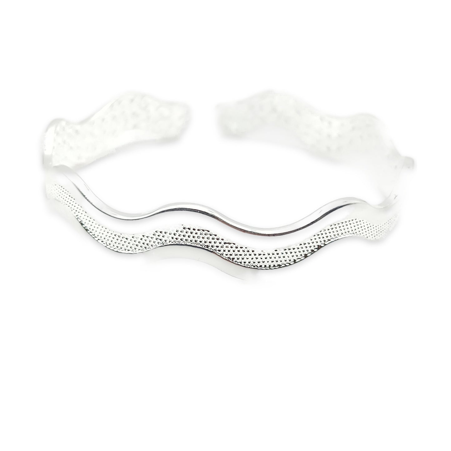 Frosted Wavy Bangle