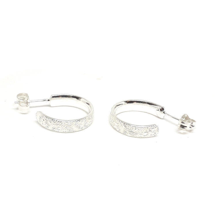 Lace Textured Hoops - Small