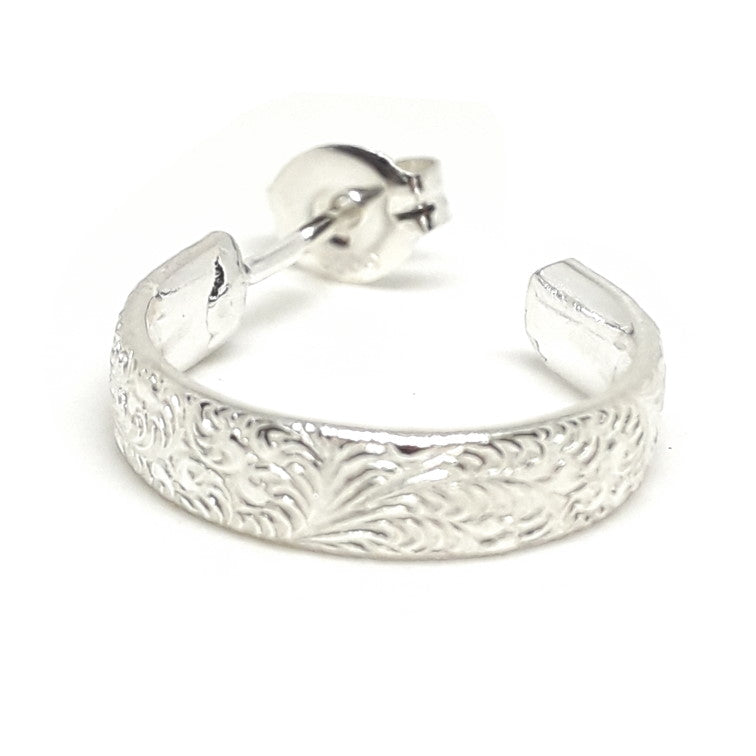 Lace Textured Hoops - Small