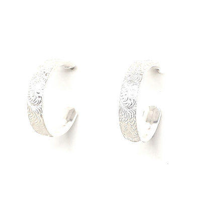 Lace Textured Hoops - Small